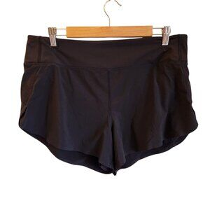 Athleta Shorts Large Black Women's Run With It 3.5" Short Lined Running Gym